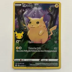 Pikachu 005/025 Pokemon 25th Anniversary Celebrations Full Art Holo Rare Art NM - Image 1
