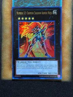 Yugioh Number 12: Crimson Shadow Armor Ninja ORCS-EN042 Ultra Rare NM - Image 1