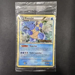5 CARDS POKEMON FACTORY SEALED UNLEASHED STAFF PRERELEASE BLASTOISE PROMO #13 - Image 1
