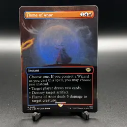 Magic the Gathering Lord Of The Rings Borderless Foil 406 flame of anor lp-nm - Image 1