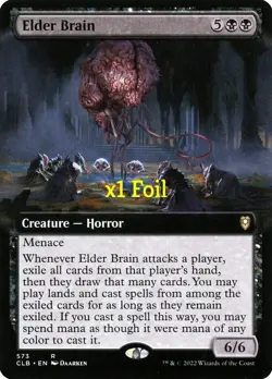 MTG Foil Borderless CMR: Battle for Baldur's Gate CLB Elder Brain MINT - Image 1