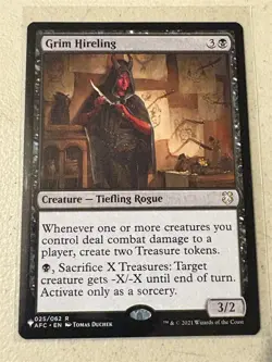 mtg Grim Hireling, the List rare tiefling rogue, unplayed - Image 1