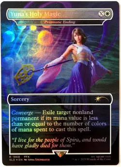 MTG Yuna's Holy Magic (Rainbow Foil) Secret Lair x Final Fantasy 1868 FFX FF10 - Image 1