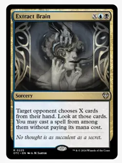 MTG Extract Brain | Outlaws of Thunder Junction | NM | Dimir | Rare | Sorcery - Image 1