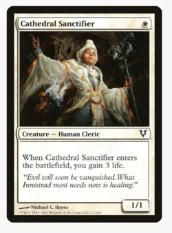 Cathedral Sanctifier | Avacyn Restored AVR | MTG | Human Cleric | Life Gain | LP - Image 1
