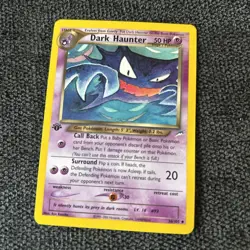 Pokemon Card - Dark Haunter Neo Destiny 36/105 Uncommon 1st Edition Creased - Image 1