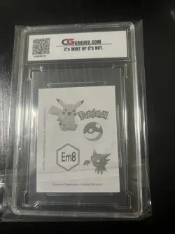 2023 Pokemon Latest Evolution Charmander Album Sticker Large Prism #EM8 CG 9.5 - Image 2