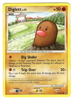 Pokemon TCG Diglett Lv.13 Platinum Platinum Base Set 72/127Common Card LP-NM - Image 1