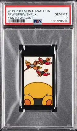 2013 POKEMON HANAFUDA KANTO AUGUST FEAROW/SNORLAX/SPEAROW PSA 10 - Image 1