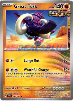 NM Pokemon Temporal Forces Great Tusk 096 - Image 1