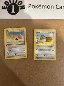Doduo Shadowless + Dodrio 1st Edition Pokemon Card Lot Vintage WOTC - Image 1