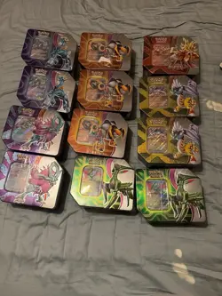 Pokemon TCG Paradox Destinies Tins Set of 4 Tins FACTORY SEALED! - Image 1