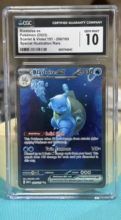 Pokemon Blastoise ex 200/165 Sv: Scarlet & Violet 151 CGC 10 - Image 2