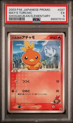 May's Torchic Pokemon 2003 Shogakukan Elementary Promo Japanese 037/ADV-P PSA 5 - Image 1