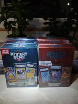 Pokemon Walmart Mystery Gems Box Lot (6)Total (3)Limited Edition (3)Fire All CGC - Image 1
