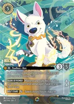 Lorcana Bolt - Superdog (Enchanted) NM Holofoil Archazia's Island - Image 1