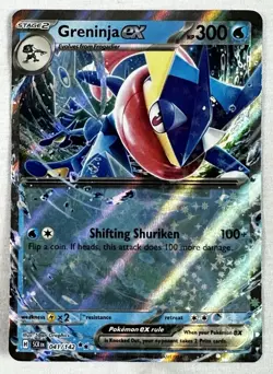 Greninja ex 041/142 Stellar Crown DOUBLE RARE Holo Pokemon Card NM - Image 1
