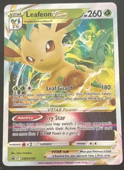 Leafeon VSTAR SWSH195 SWSH: Sword & Shield Promo Cards Holo Near Mint - Image 1