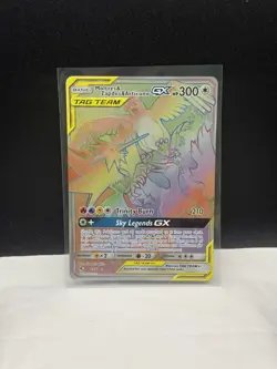 Moltres & Zapdos & Articuno GX 69/68 Rainbow Rare Hidden Fates Pokemon Card - Image 1