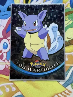Wartortle #08 - Holo Foil - Black Logo - 1999 Topps Pokemon Card LP - Image 1