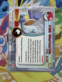 Wartortle #08 - Holo Foil - Black Logo - 1999 Topps Pokemon Card LP - Image 2