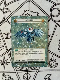 Cryptid Camp TCG OWL MAN Promo Card #04/12 Serialized #73/100 NM - Image 1
