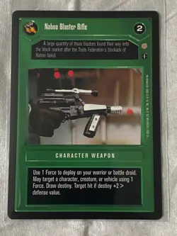 Decipher Star Wars CCG CORUSCANT NABOO BLASTER RIFLE Card NM - Image 1