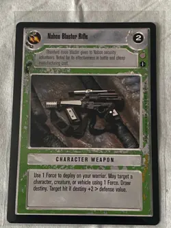 Decipher Star Wars CCG CORUSCANT NABOO BLASTER RIFLE LS Card NM - Image 1