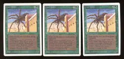Magic the Gathering Unlimited Giant Spider x3 MTG Green LP/NM - Image 1
