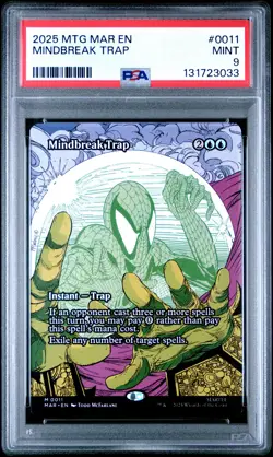 2025 MAGIC: THE GATHERING MARVEL'S SPIDER-MAN: SOURCE MAT MINDBREAK TRAP PSA 9 - Image 1