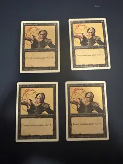 MTG Playset 4x Unholy Strength Revised NM! - Image 1