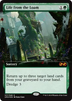 1x Life from the Loam - Foil - Extended Art Light Play MTG Magic - Kid Icarus - - Image 1