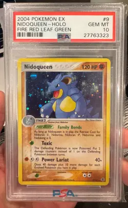 2004 Pokemon Nidoqueen EX Fire Red & Leaf Green Holo Rare #9 PSA 10 Gem Mint - Image 1