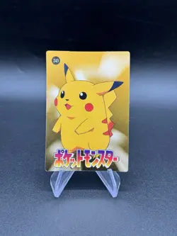 Pikachu Snorlax Holo Pokemon Vintage Pocket Monsters Vending Prism Sticker 235 - Image 2