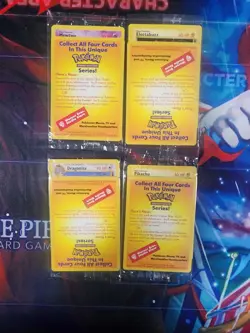 Sealed Pokemon First Movie promo Full Set Pikachu/Mewtwo/Electabuzz/Dragonite - Image 1