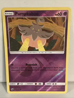 LP Pokemon Pumpkaboo - 44/111 - Common - Reverse Holo Lightly Played Crimson Inv - Image 1