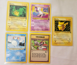 1999 Pokemon Black Star Promo Lot Pikachu #1 & #27, Mew #8, Marill #29 & Trainer - Image 2