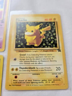 1999 Pokemon Black Star Promo Lot Pikachu #1 & #27, Mew #8, Marill #29 & Trainer - Image 3