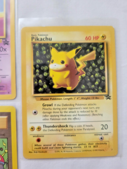 1999 Pokemon Black Star Promo Lot Pikachu #1 & #27, Mew #8, Marill #29 & Trainer - Image 4