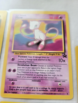 1999 Pokemon Black Star Promo Lot Pikachu #1 & #27, Mew #8, Marill #29 & Trainer - Image 5