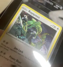 Pokemon TCG Rayquaza SWSH029 SWSH: Black Promo Sea n Sky One SWIRL Mid Left NMx2 - Image 1