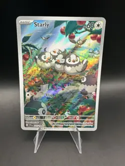 Starly Pokemon Scarlet & Violet Base Set Illustration Rare 221/198 English Holo - Image 1