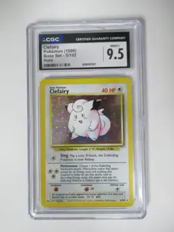 1999 Pokemon Base Set Clefairy 5/102 Holo CGC 9.5 - Image 1