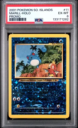 2001 POKEMON SOUTHERN ISLANDS PROMO #11 MARILL-HOLO PSA 6 - Image 1