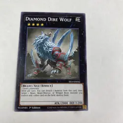 yugioh Diamond Dire Wolf SR14-EN042 Fire Kings Structure Deck 1st Edition Common - Image 1