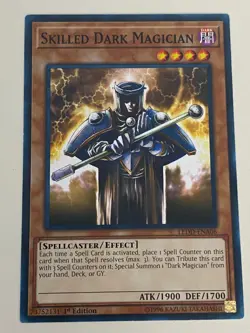 Yugioh - Skilled Magician Set Dark Blue Brown White Red NM - Plus Free Holo - Image 3