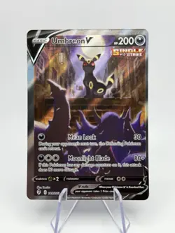 Umbreon V 189/203 Evolving Skies Ultra Rare Full Alt Art Holo Pokemon Card NM - Image 1