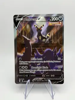 Umbreon V 189/203 Evolving Skies Ultra Rare Full Alt Art Holo Pokemon Card NM - Image 3