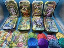 Pokemon Mini Tins Lot- Art Cards and Coins Included. No Cards Included - Image 1