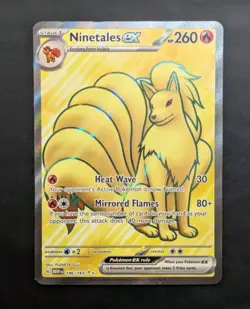 Pokemon Ninetales EX TCG Scarlet Violet-151 Holo Ultra Rare Card 186/165 - Image 1